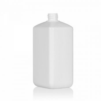 1000 ml bottle Standard Square HDPE white 28.410